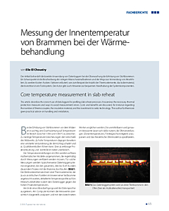 Messung der Innentemperatur von Brammen bei der Wärmebehandlung
