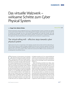 Das virtuelle Walzwerk – wirksame Schritte zum Cyber Physical System