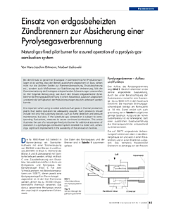 Einsatz von erdgasbeheizten Zündbrennern zur Absicherung einer Pyrolysegasverbrennung