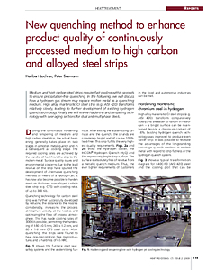 New quenching method to enhance product quality of continuously processed medium to high carbon and alloyed steel strips