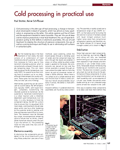 Cold processing in practical use