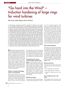 "Go hard into the Wind" - Induction hardening of large rings for wind turbines