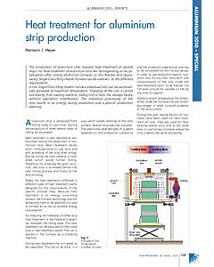 Heat treatment for aluminium strip production