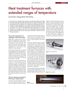 Heat treatment furnaces with extended ranges of temperature