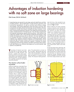 Advantages of induction hardening with no soft zone on large bearings