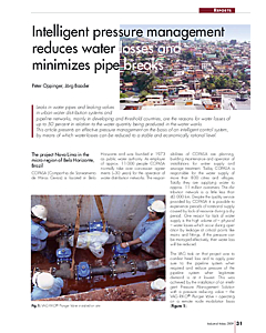 Intelligent pressure management reduces water losses and minimizes pipe breaks
