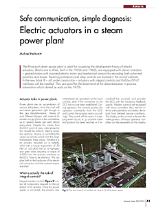 Safe communication, simple diagnosis: Electric actuators in a steam power plant