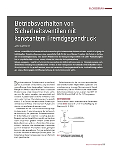 Betriebsverhalten von Sicherheitsventilen mit konstantem Fremdgegendruck