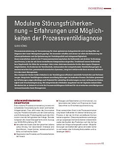 Modulare Störungsfrüherkennung – Erfahrungen und Möglichkeiten der Prozessventildiagnose