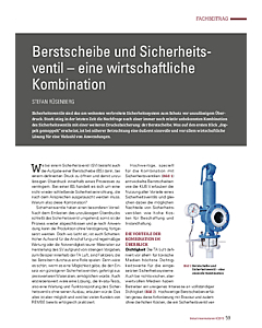 Berstscheibe und Sicherheitsventil – eine wirtschaftliche Kombination