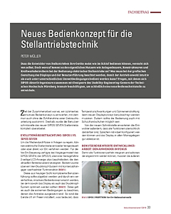 Neues Bedienkonzept für die Stellantriebstechnik