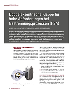 Doppelexzentrische Klappe für hohe Anforderungen bei Gastrennungsprozessen (PSA)