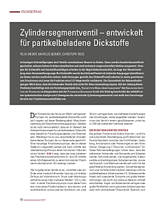 Zylindersegmentventil – entwickelt für partikelbeladene Dickstoffe