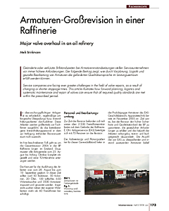 Armaturen-Großrevision in einer Raffinerie