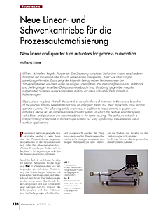 Neue Linear- und Schwenkantriebe für die Prozessautomatisierung