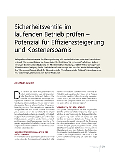 Sicherheitsventile im laufenden Betrieb prüfen – Potenzial für Effizienzsteigerung und Kostenersparnis