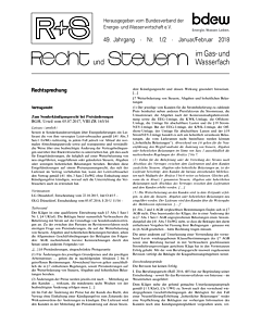 R + S - Recht und Steuern im Gas- und Wasserfach - 01-02 2018
