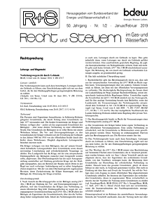 R + S - Recht und Steuern im Gas- und Wasserfach - 01-02 2019