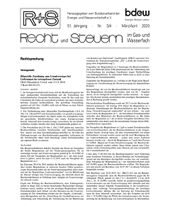 R + S - Recht und Steuern im Gas- und Wasserfach - 03-04 2020