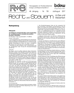 R + S - Recht und Steuern im Gas- und Wasserfach - 07-08 2017