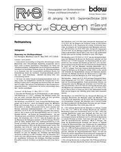 R + S - Recht und Steuern im Gas- und Wasserfach - 09-10 2018