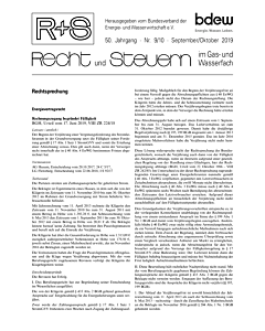R + S - Recht und Steuern im Gas- und Wasserfach - 09-10 2019