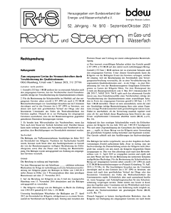 R + S - Recht und Steuern im Gas- und Wasserfach - 09-10 2021
