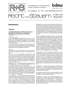 R + S - Recht und Steuern im Gas- und Wasserfach - 11-12 2017
