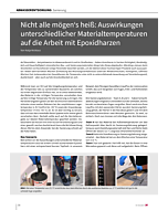 Nicht alle mögen‘s heiß: Auswirkungen unterschiedlicher Materialtemperaturen auf die Arbeit mit Epoxidharzen