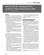 Was Sie über das Leitungsauskunftsverfahren in Deutschland wissen sollten