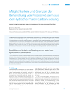Möglichkeiten und Grenzen der Behandlung von Prozesswässern aus der Hydrothermalen Carbonisierung