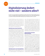 Digitalisierung ändert nicht viel – sondern alles?!