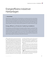 Energieeffizienz induktiver Härteanlagen