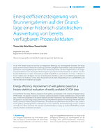 Energieeffizienzsteigerung von Brunnengalerien auf der Grundlage einer historisch-statistischen Auswertung von bereits verfügbaren Prozessleitdaten