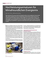 Hochleistungsarmaturen für klimafreundlichen Energiemix