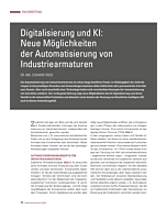 Digitalisierung und KI: Neue Möglichkeiten der Automatisierung von Industriearmaturen
