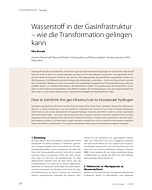 Wasserstoff in der Gasinfrastruktur – wie die Transformation gelingen kann