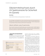 Odoriermittelnachweis durch UV-Spektrometrie für Sicherheit im Gasnetz
