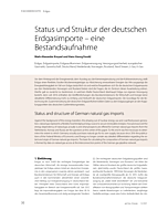 Status und Struktur der deutschen Erdgasimporte – eine Bestandsaufnahme