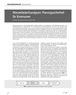 Wasserbedarfsanalysen: Planungssicherheit für Kommunen