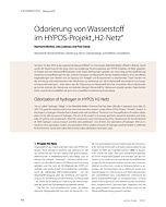 Odorierung von Wasserstoff im HYPOS-Projekt „H2-Netz“