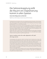 Die Sektorenkopplung reißt die Mauern ein: Digitalisierung kommt in allen Sparten