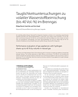 Tauglichkeitsuntersuchungen zu volatiler Wasserstoffbeimischung (bis 40 Vol.-%) im Brenngas