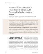 Wasserstoff aus dem LOHC-Prozess zur Betankung von Brennstoffzellenfahrzeugen