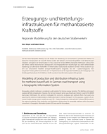 Erzeugungs- und Verteilungsinfrastrukturen für methanbasierte Kraftstoffe