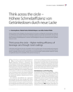 Think across the circle – Höhere Schmelzeffizienz von Getränkedosen durch neue Lacke