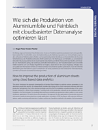 Wie sich die Produktion von Aluminiumfolie und Feinblech mit cloudbasierter Datenanalyse optimieren lässt