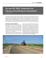 Die neue DIN 19639 „Bodenschutz bei Planung und Ausführung von Bauvorhaben“