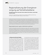 Regionalisierung der Energieversorgung auf Verteilnetzebene