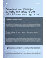 Auswirkung einer Wasserstoffzumischung in Erdgas auf den industriellen Verbrennungsprozess